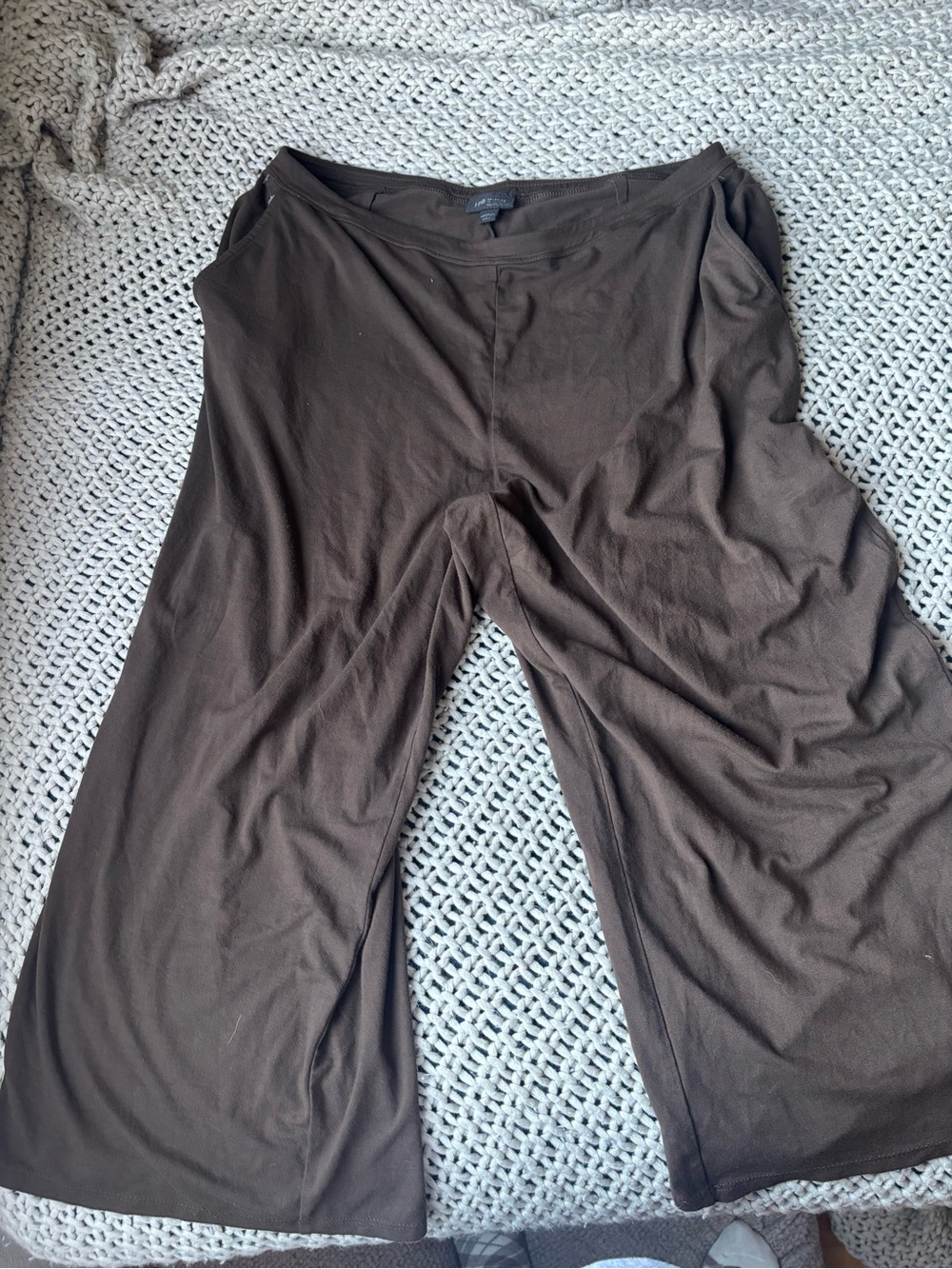 Wide Leg Lounge Pants - Brown